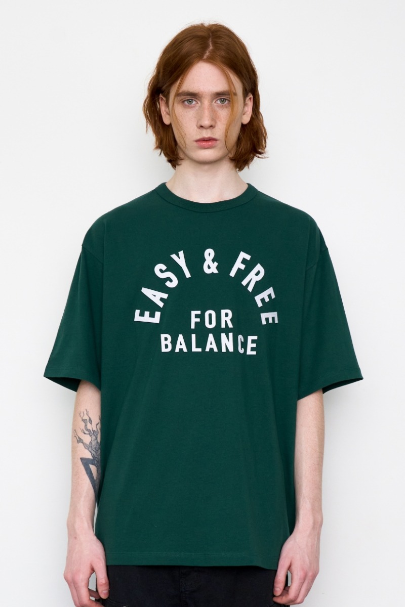 EASY &amp; FREE TEE-FOREST GREEN(6월 30일 예약발송)