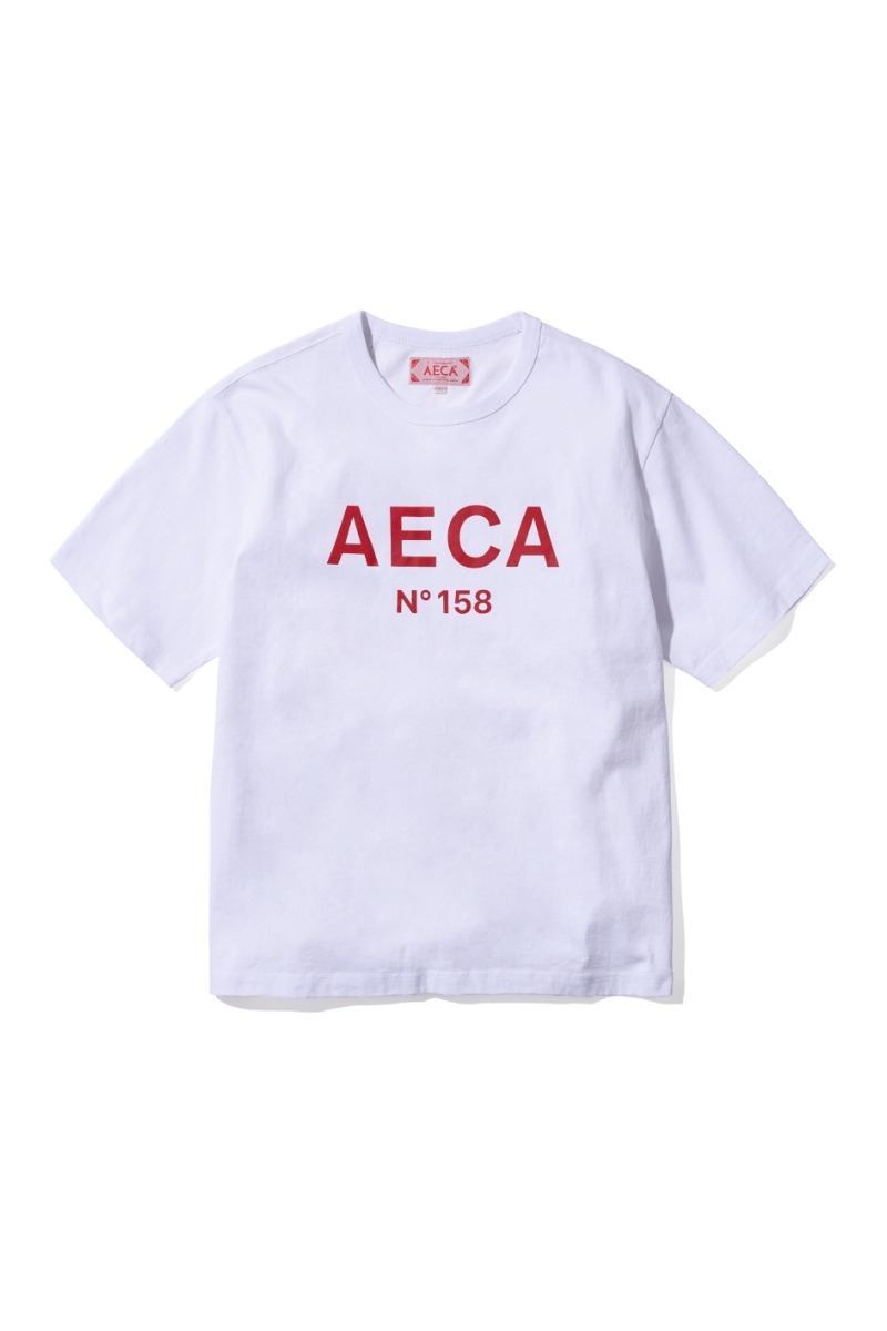 AECA BIG LOGO TEE-WHITE/RED