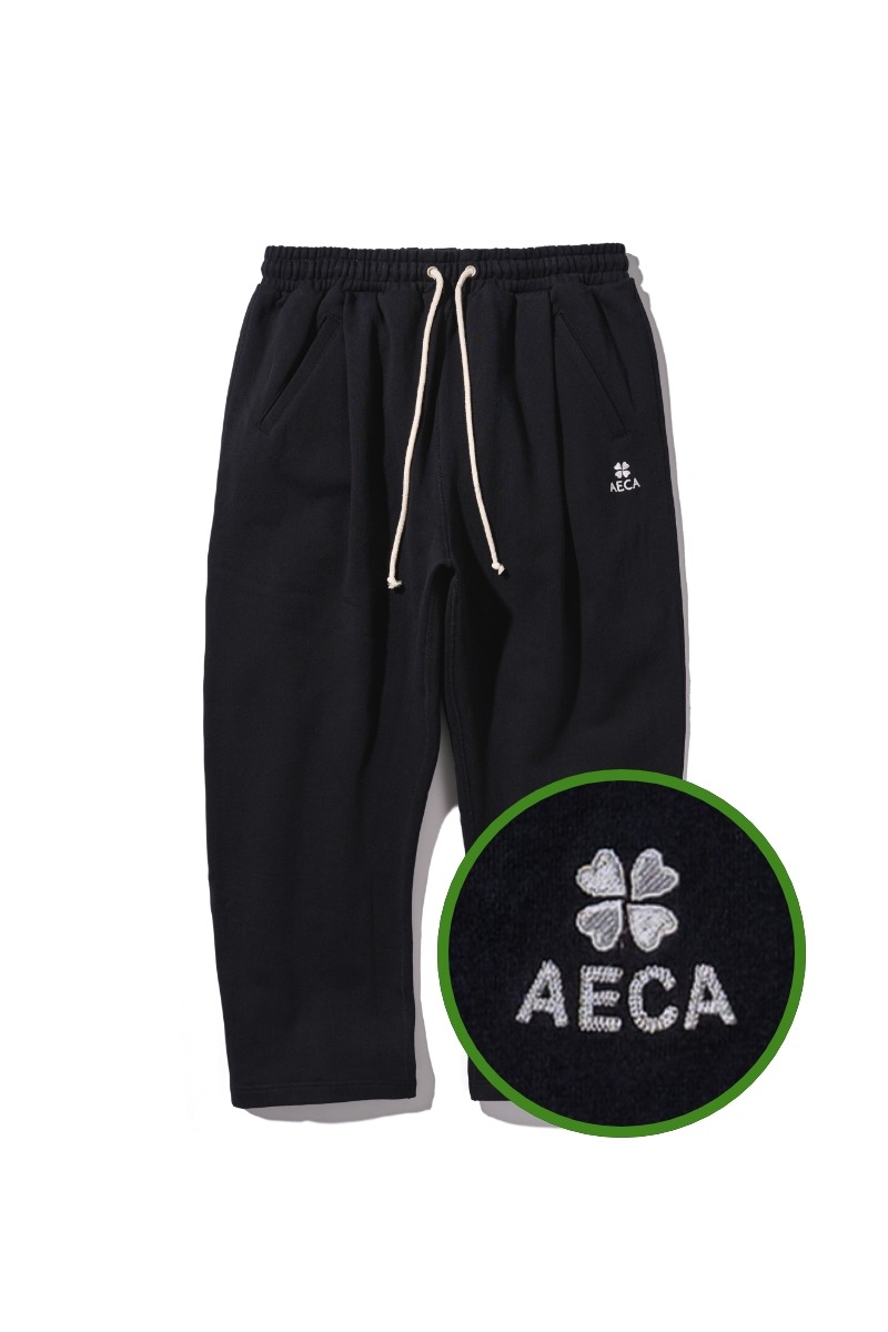 EVERYDAY AECA CLOVER STRAIGHT SWEAT PANTS-BLACK