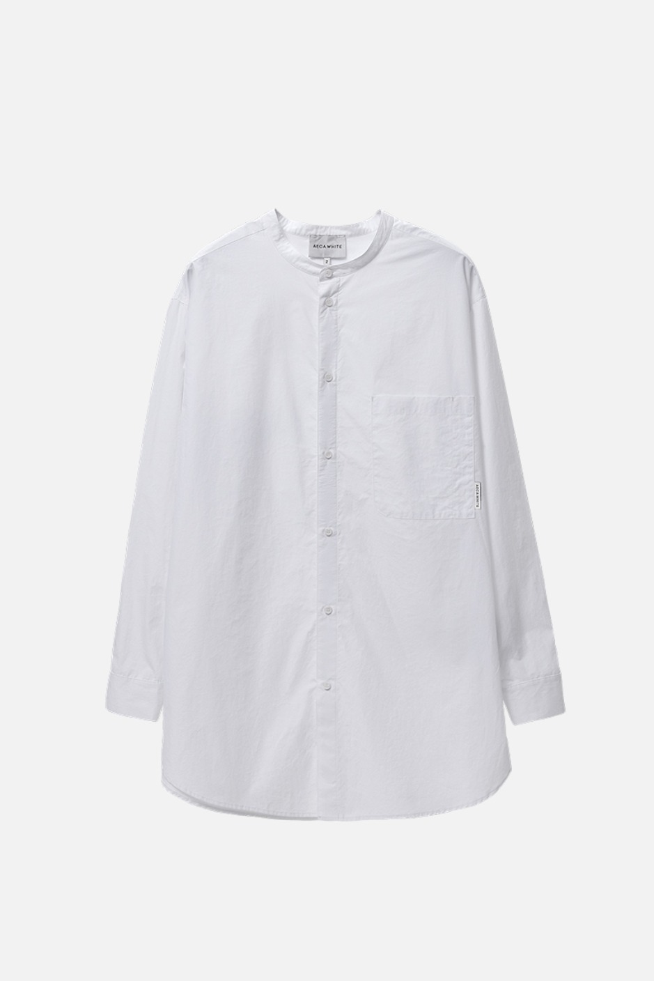 RELAXED LONG SHIRT-WHITE